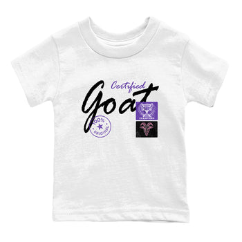 Sneaker match tees – Sneaker Tees To Match Air Jordan 11 Canyon Purple Shoes – Certified Goat Kids T-Shirt White 2
