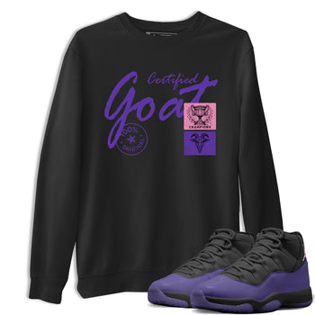 Sneaker match tees – Sneaker Tees To Match Air Jordan 11 Canyon Purple Shoes – Certified Goat Tee Black 1
