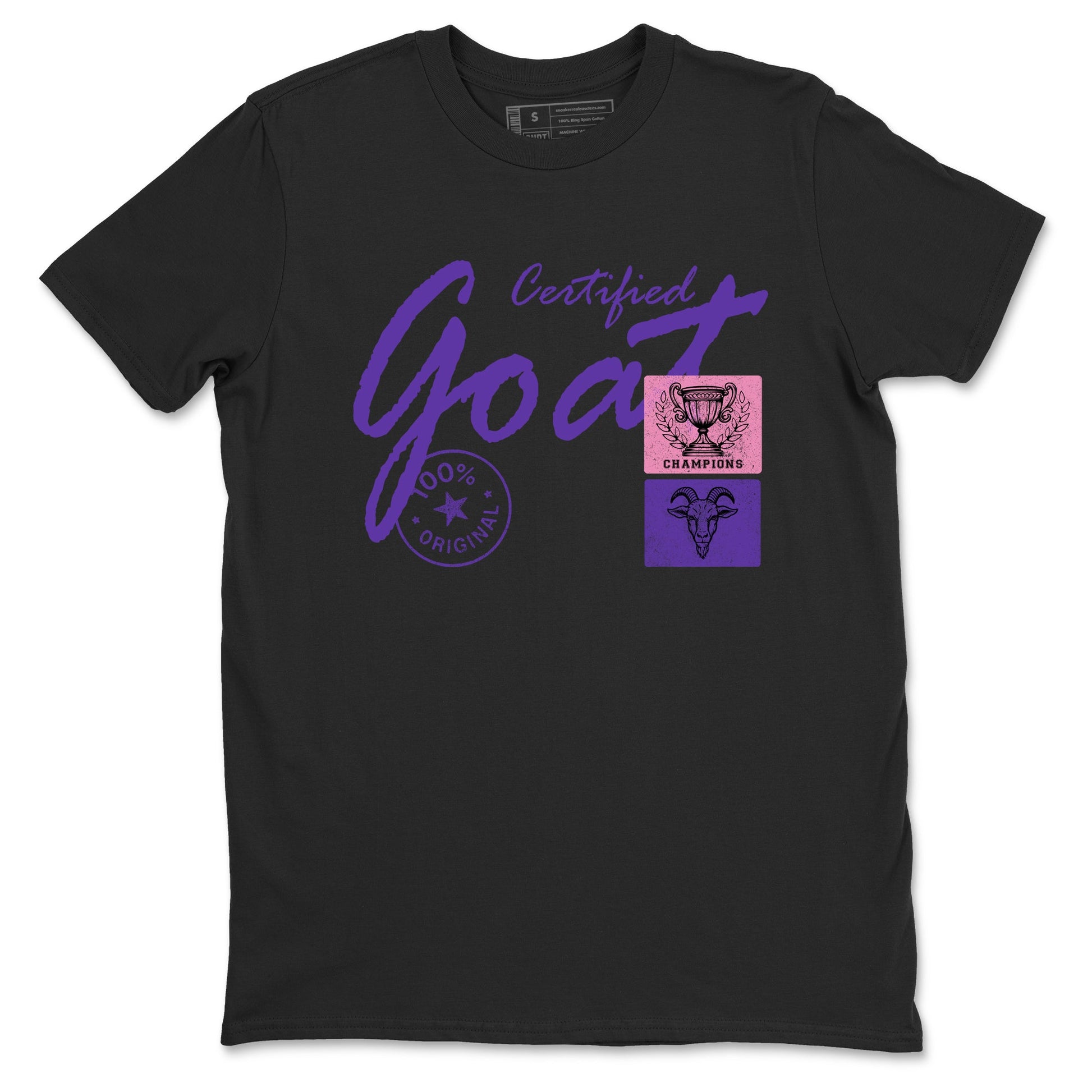 Sneaker match tees – Sneaker Tees To Match Air Jordan 11 Canyon Purple Shoes – Certified Goat Tee Black 2