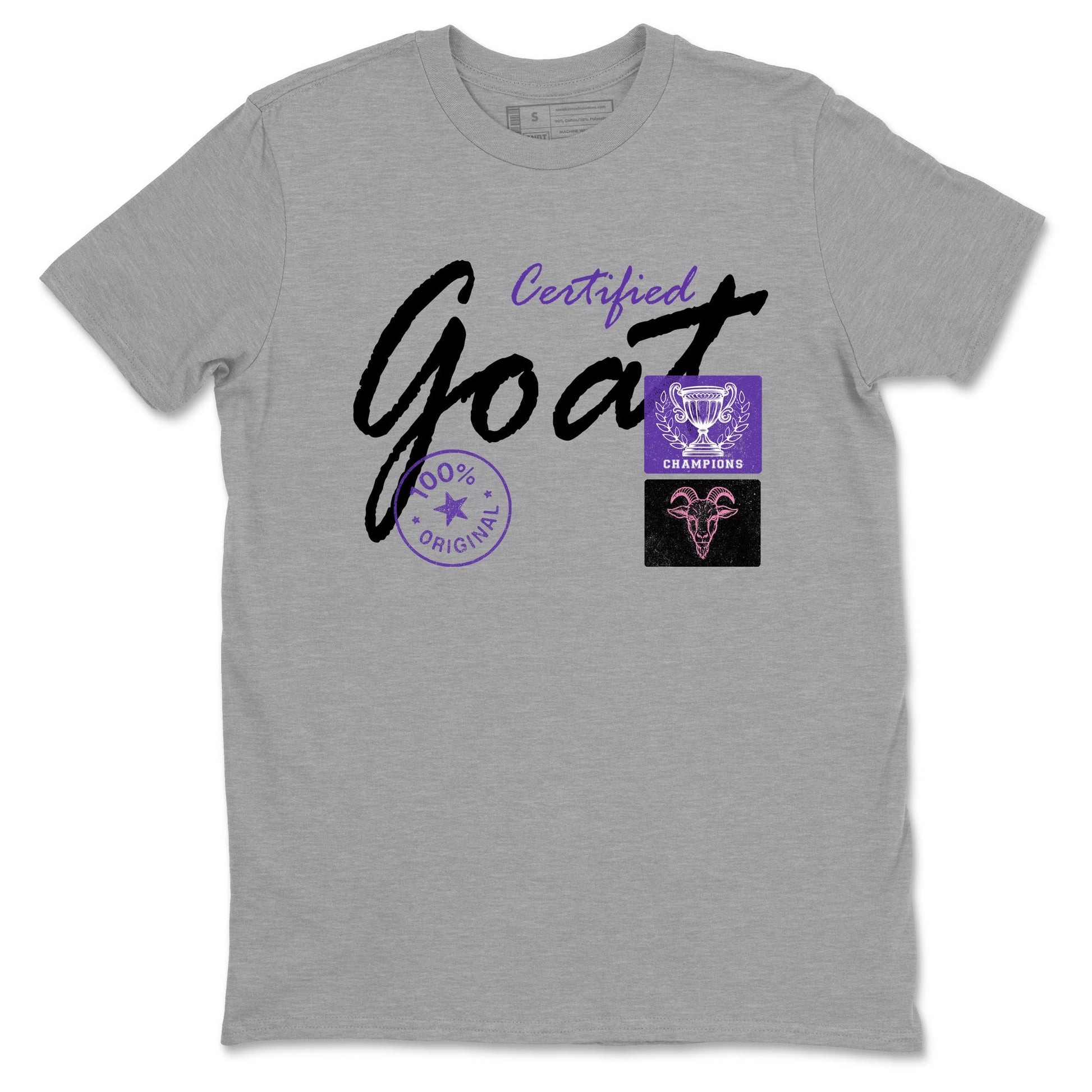 Sneaker match tees – Sneaker Tees To Match Air Jordan 11 Canyon Purple Shoes – Certified Goat Tee Heather Grey 2
