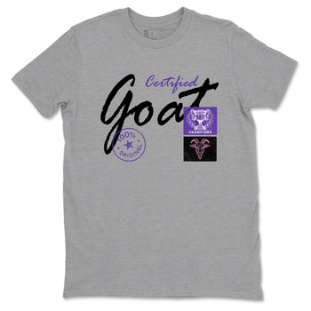 Sneaker match tees – Sneaker Tees To Match Air Jordan 11 Canyon Purple Shoes – Certified Goat Tee Heather Grey 2