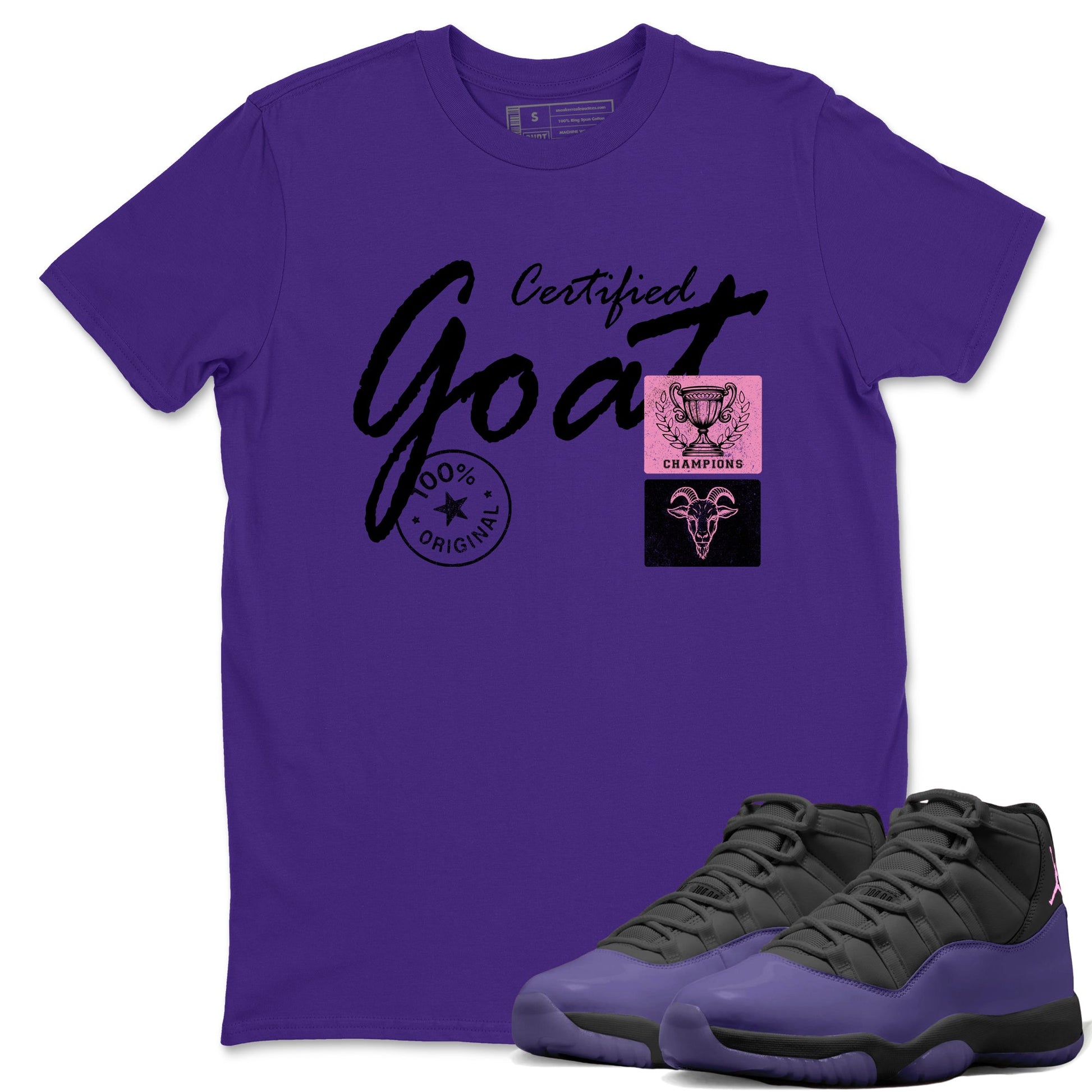 Sneaker match tees – Sneaker Tees To Match Air Jordan 11 Canyon Purple Shoes – Certified Goat Tee Purple 1