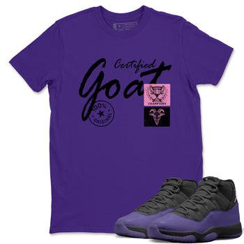 Sneaker match tees – Sneaker Tees To Match Air Jordan 11 Canyon Purple Shoes – Certified Goat Tee Purple 1