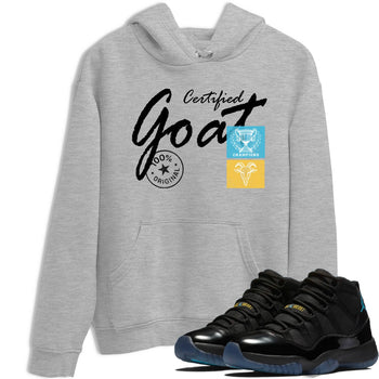 Sneaker Threads – Sneaker Tees To Match Air Jordan 11 Retro Gamma – Certified Goat Graphic Tee Heather Grey 1. Perfect for Jordan releases 2025 colorways.