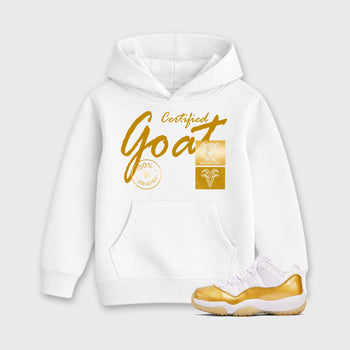 Sneaker match tees – Sneaker Tees To Match Air Jordan 11 Mother's Day Shoes – Certified Goat Kids T-Shirt White 1