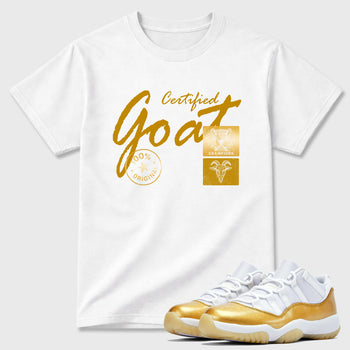 Sneaker match tees – Sneaker Tees To Match Air Jordan 11 Mother's Day Shoes – Certified Goat Tee White 1