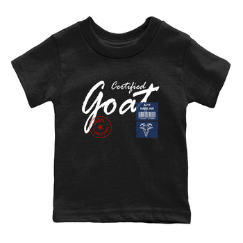 Sneaker match tees – Sneaker Tees To Match Air Jordan 11 Rare Air Shoes – Certified Goat Kids T-Shirt Black 2