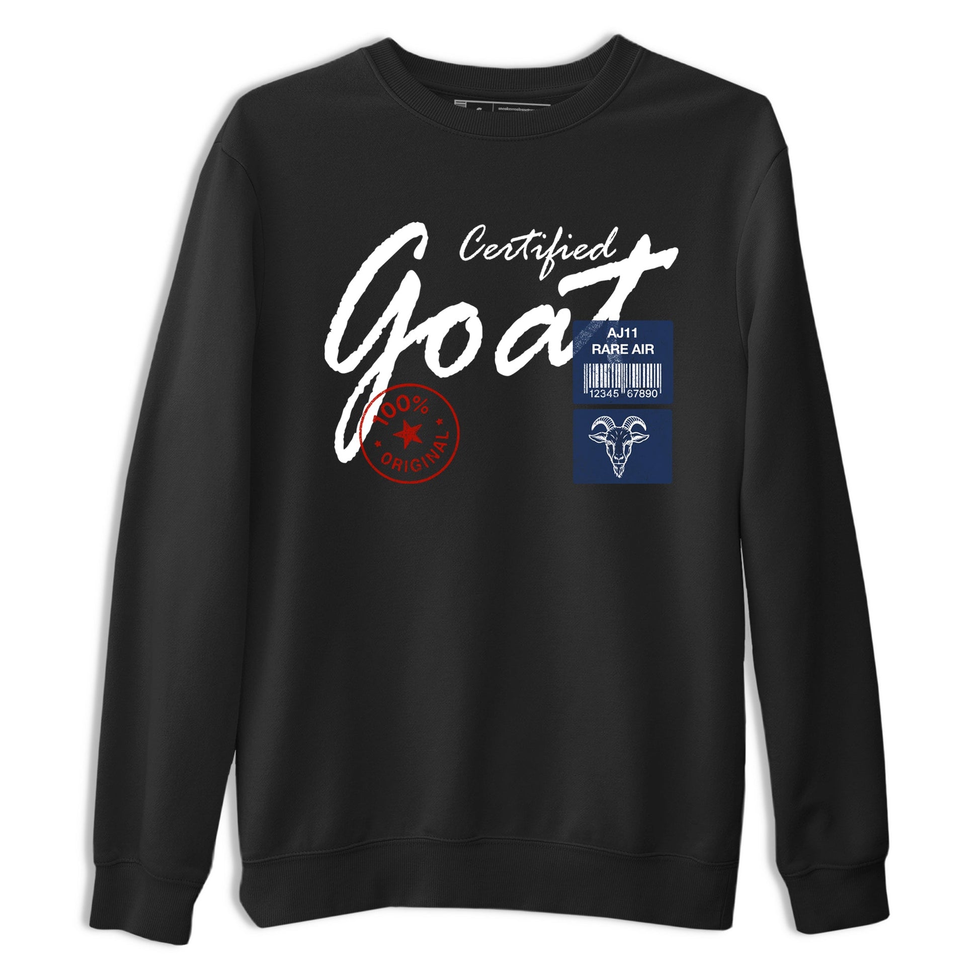 Sneaker match tees – Sneaker Tees To Match Air Jordan 11 Rare Air Shoes – Certified Goat Tee Black 2