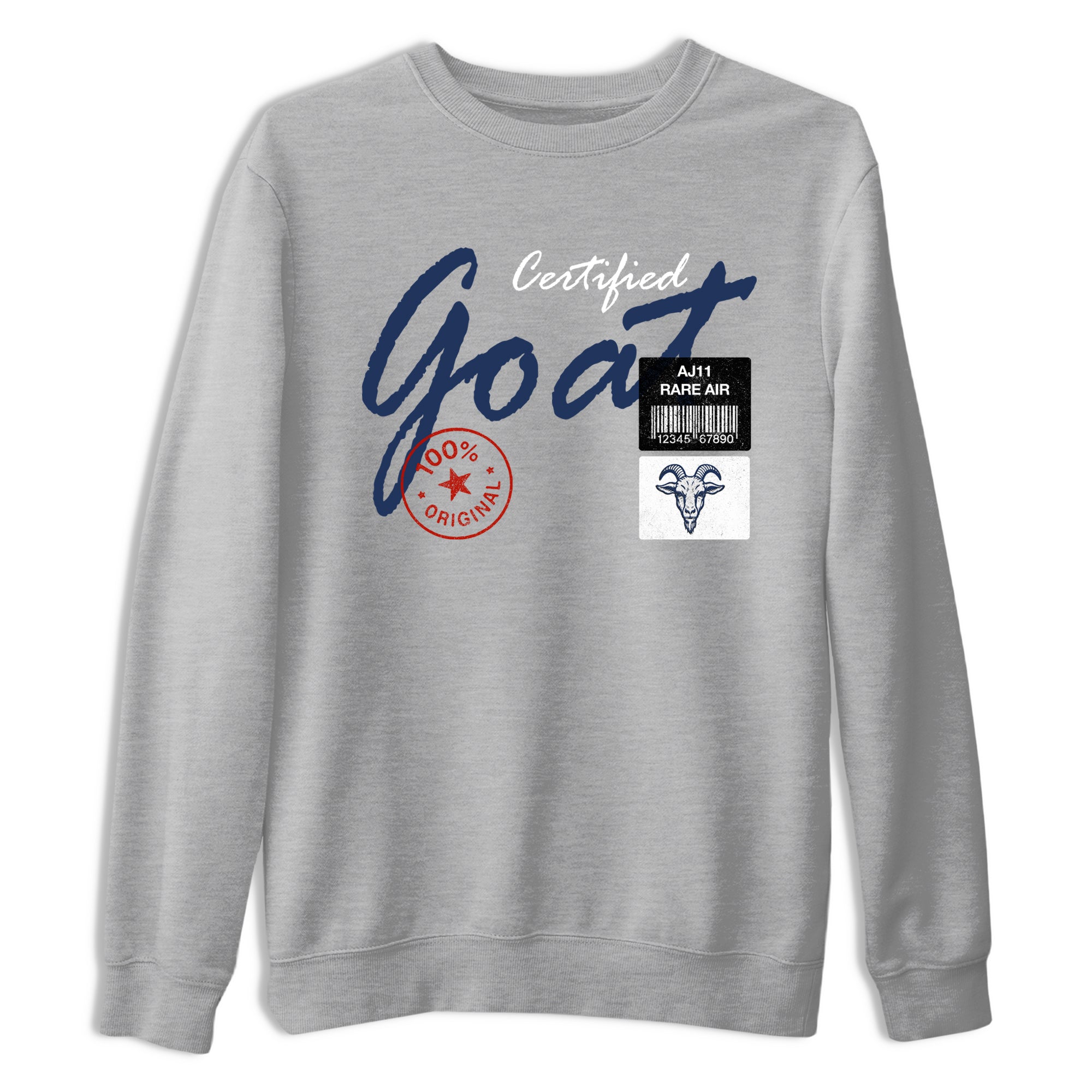 Sneaker match tees – Sneaker Tees To Match Air Jordan 11 Rare Air Shoes – Certified Goat Tee Heather Grey 2