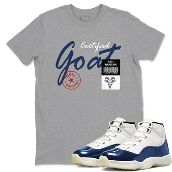 Sneaker match tees – Sneaker Tees To Match Air Jordan 11 Rare Air Shoes – Certified Goat Tee Heather Grey 1