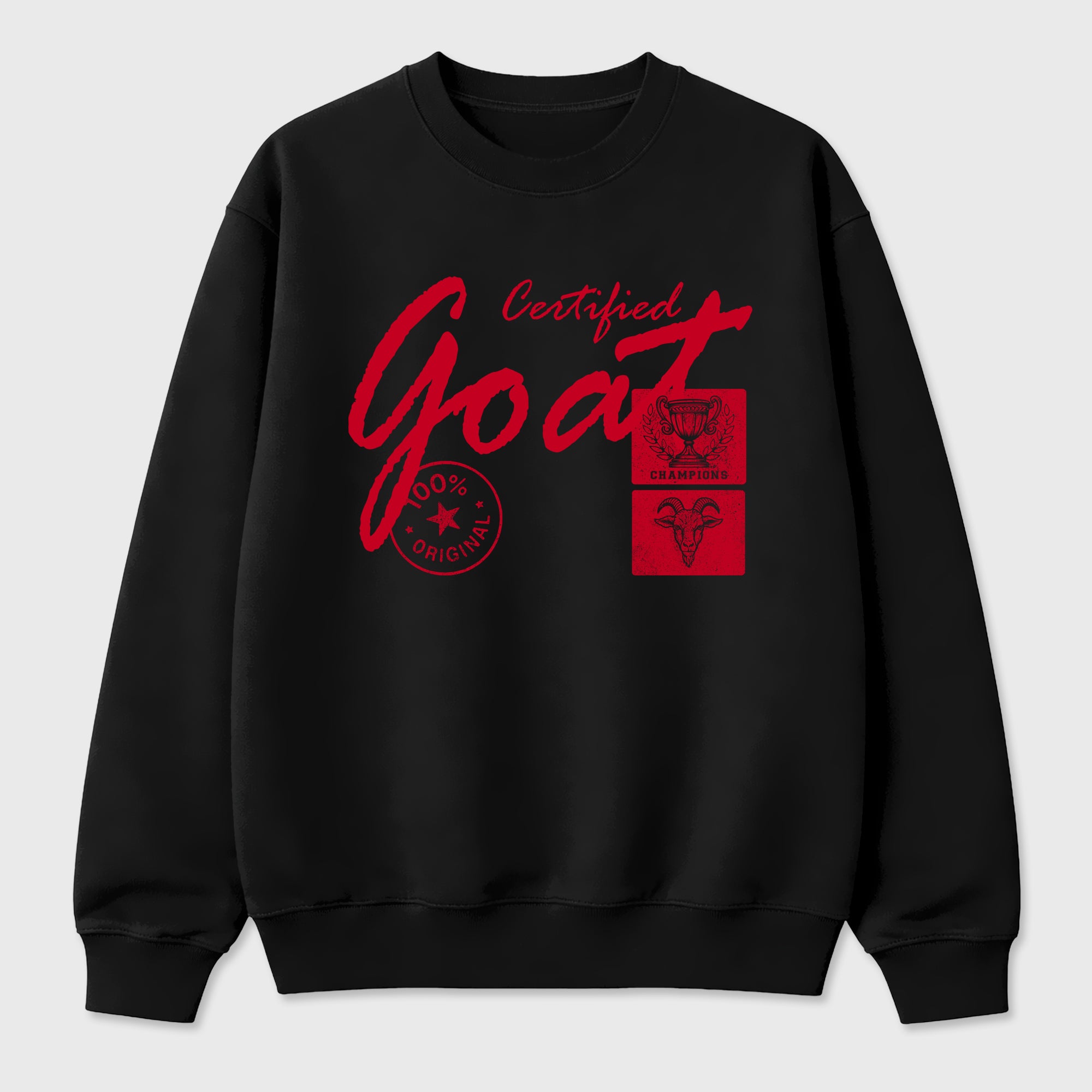 Certified Goat Graphic T-Shirt sneaker match tee designed for the Air Jordan 12 Bloodline, featuring coordinated color options for a perfect streetwear match. Black 2 shirt.