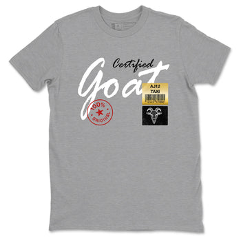 Sneaker match tees – Sneaker Tees To Match Air Jordan 12 Taxi Shoes – Certified Goat Tee Heather Grey 2