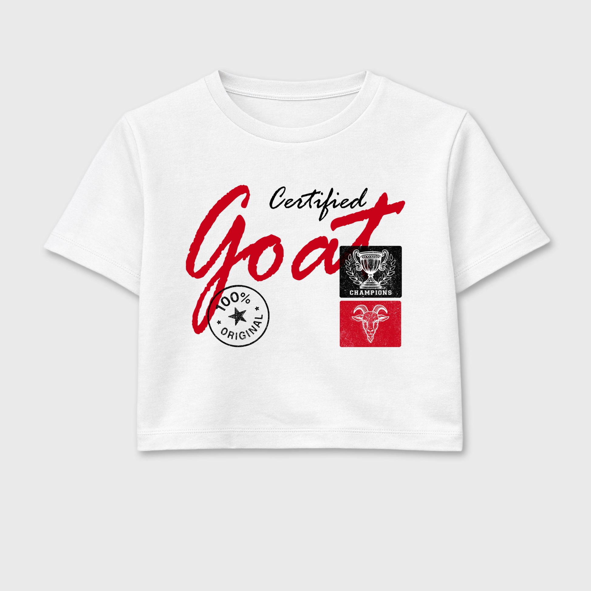 Sneaker match tees – Sneaker Tees To Match Air Jordan 13 University Red Shoes – Certified Goat Crop T-Shirt White 2