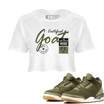 Sneaker Threads – Sneaker Threads To Match Air Jordan 3 Family Affair Shoes – Certified Goat Crop T-Shirt White 1