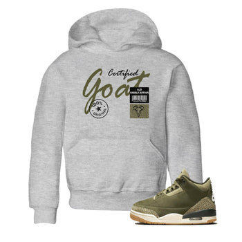 Sneaker Threads – Sneaker Threads To Match Air Jordan 3 Family Affair Shoes – Certified Goat Kids T-Shirt Heather Grey 1