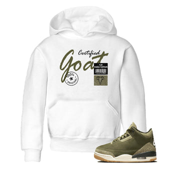 Sneaker Threads – Sneaker Threads To Match Air Jordan 3 Family Affair Shoes – Certified Goat Kids T-Shirt White 1
