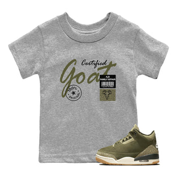 Sneaker Threads – Sneaker Threads To Match Air Jordan 3 Family Affair Shoes – Certified Goat Kids T-Shirt Heather Grey 1