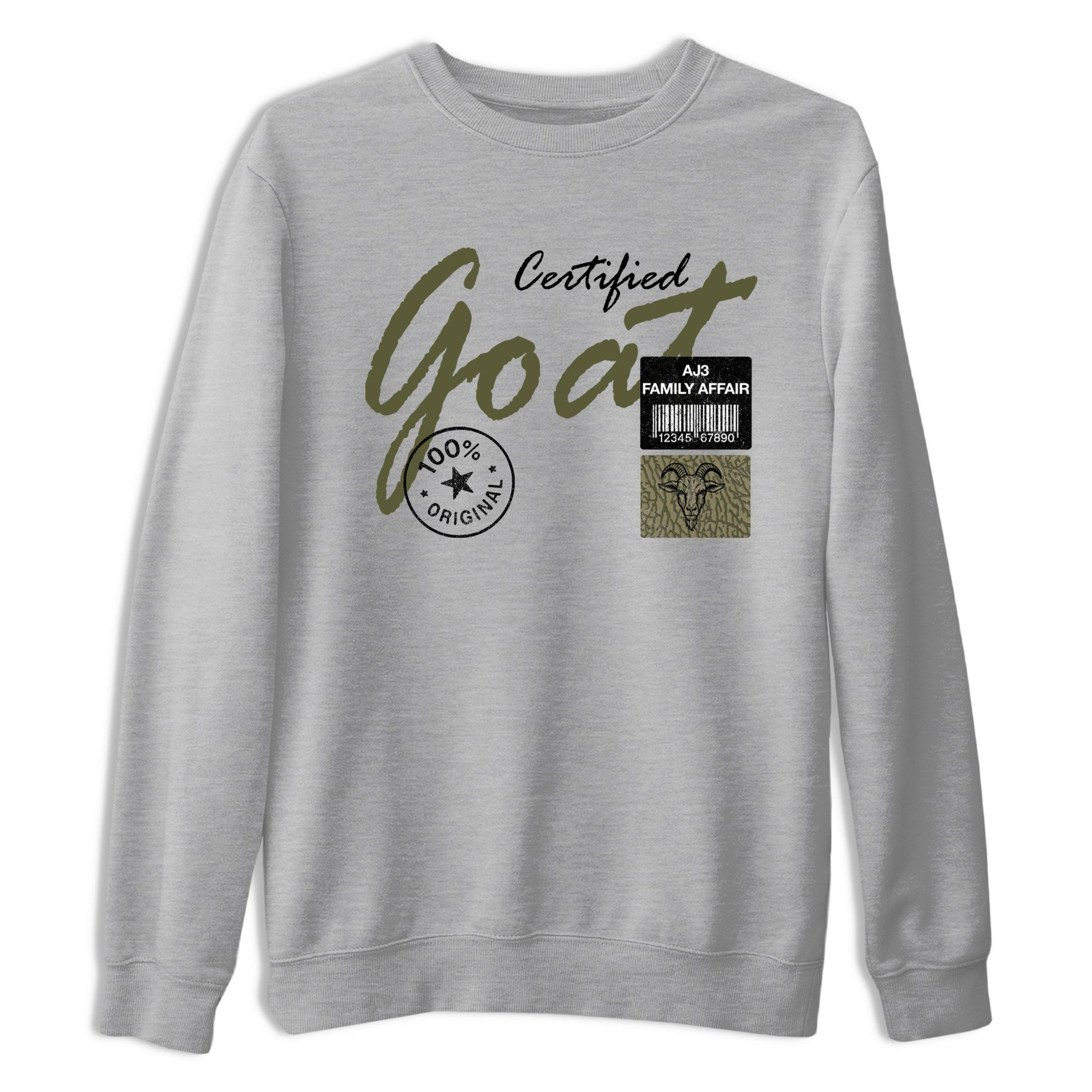 Sneaker Threads – Sneaker Threads To Match Air Jordan 3 Family Affair Shoes – Certified Goat Tee Heather Grey 2