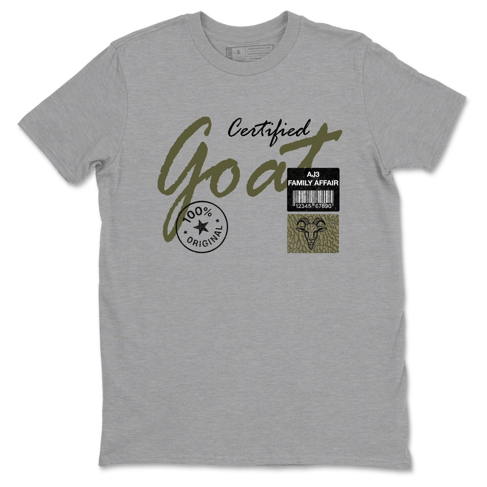 Sneaker Threads – Sneaker Threads To Match Air Jordan 3 Family Affair Shoes – Certified Goat Tee Heather Grey 2