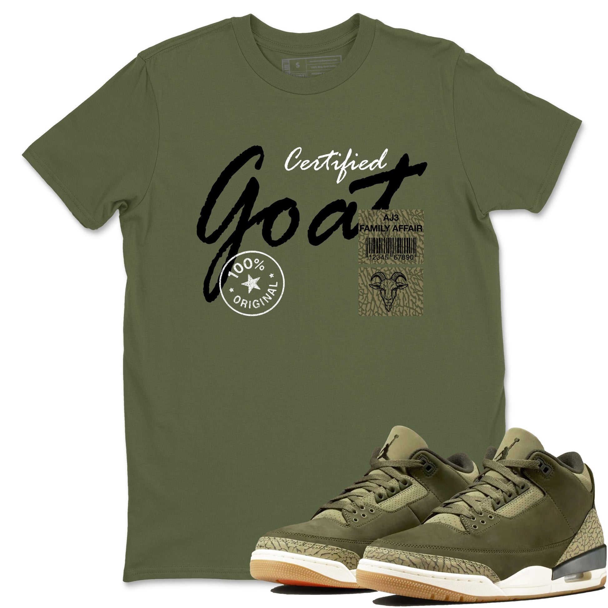 Sneaker Threads – Sneaker Threads To Match Air Jordan 3 Family Affair Shoes – Certified Goat Tee Military Green 1