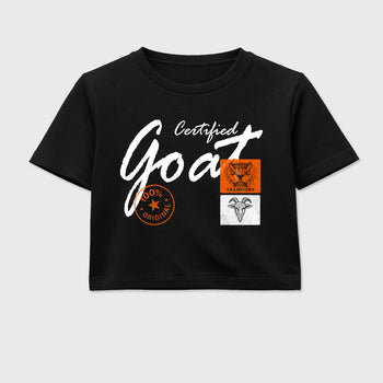 Sneaker match tees – Sneaker Tees To Match Air Jordan 3 Orange Citrus Shoes – Certified Goat Crop T-Shirt Black 2