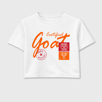 Sneaker match tees – Sneaker Tees To Match Air Jordan 3 Orange Citrus Shoes – Certified Goat Crop T-Shirt White 2