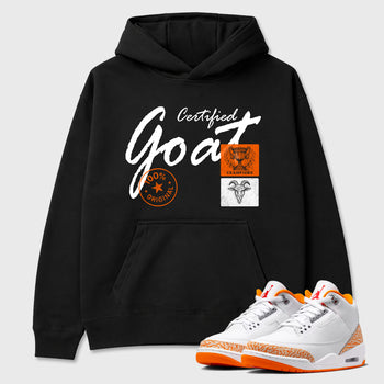 Sneaker match tees – Sneaker Tees To Match Air Jordan 3 Orange Citrus Shoes – Certified Goat Tee Black 1