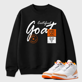Sneaker match tees – Sneaker Tees To Match Air Jordan 3 Orange Citrus Shoes – Certified Goat Tee Black 1