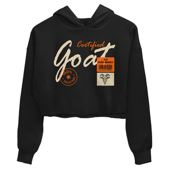 Certified Goat womens crop tee made to vibe with the Air Jordan 3 Starfish sneakers — the perfect match in Black 2.