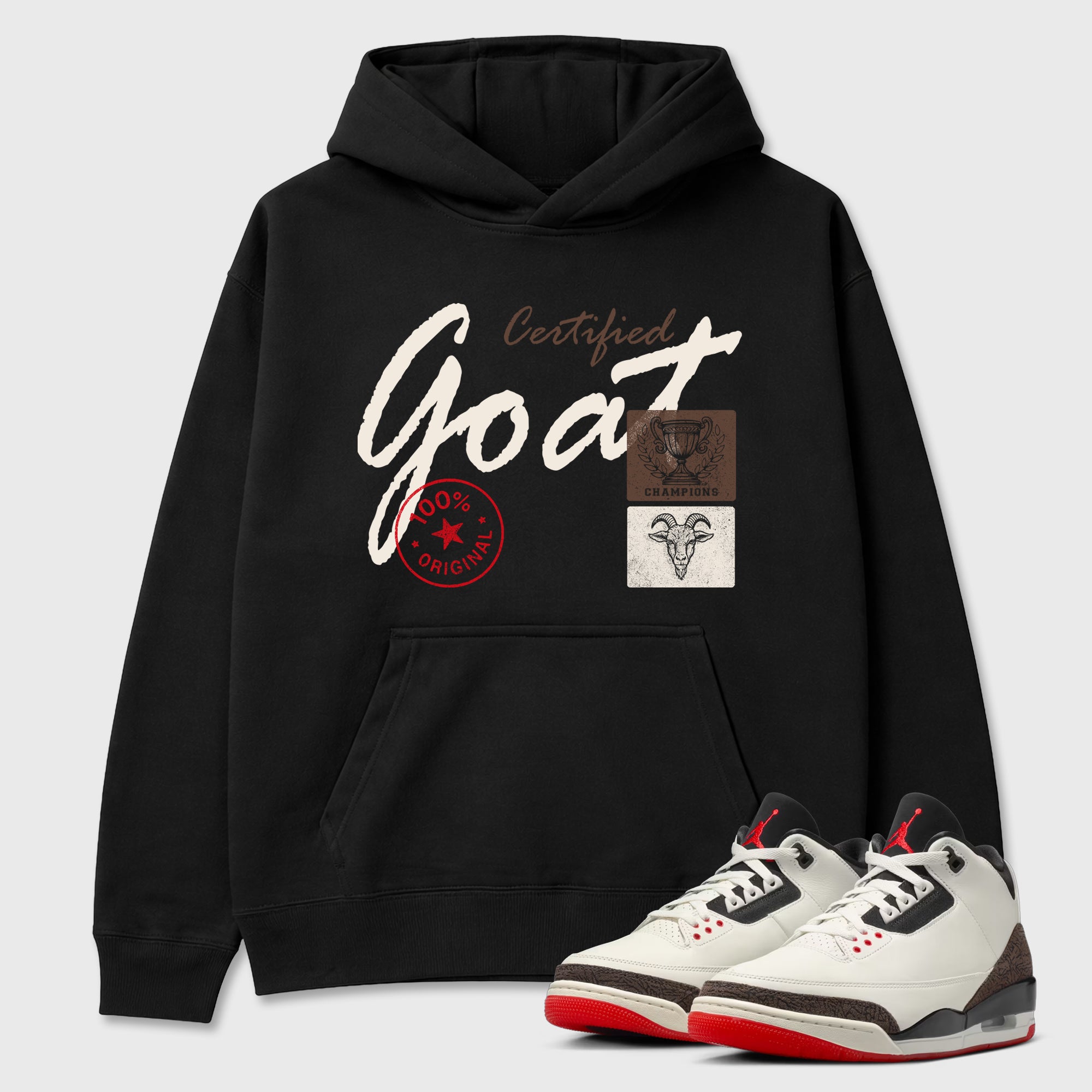 Sneaker match tees – Sneaker Tees To Match Air Jordan 3 World's Best Dad Shoes – Certified Goat Tee Black 1