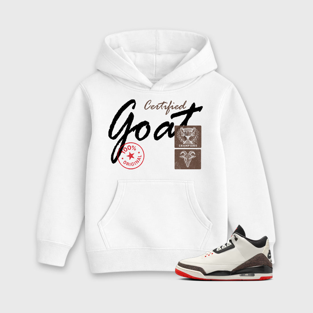 Sneaker match tees – Sneaker Tees To Match Air Jordan 3 World's Best Dad Shoes – Certified Goat Kids T-Shirt White 1