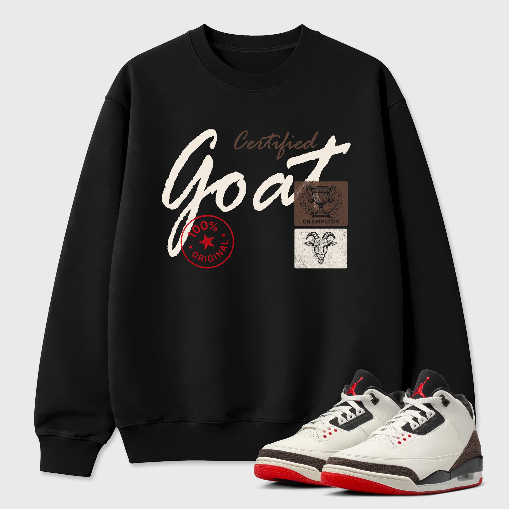 Sneaker match tees – Sneaker Tees To Match Air Jordan 3 World's Best Dad Shoes – Certified Goat Tee Black 1