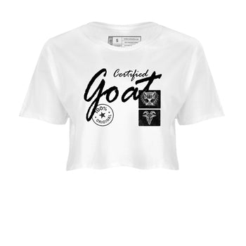 Best Sneakerfit graphic tee – Sneaker Tees To Match Air Jordan 4 Retro Black Cat Sneakers – Certified Goat Crop T-Shirt White 2