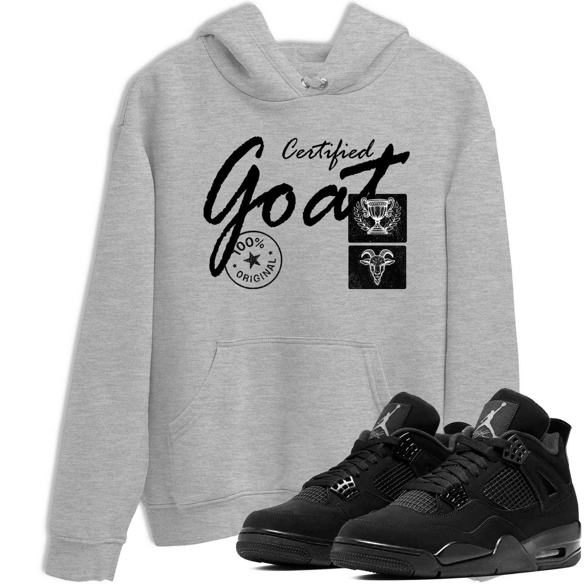Best Sneakerfit graphic tee – Sneaker Tees To Match Air Jordan 4 Retro Black Cat Sneakers – Certified Goat Tee Heather Grey 1