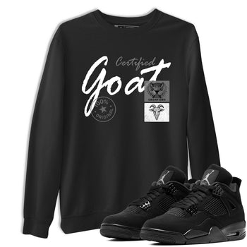 Best Sneakerfit graphic tee – Sneaker Tees To Match Air Jordan 4 Retro Black Cat Sneakers – Certified Goat Tee Black 1
