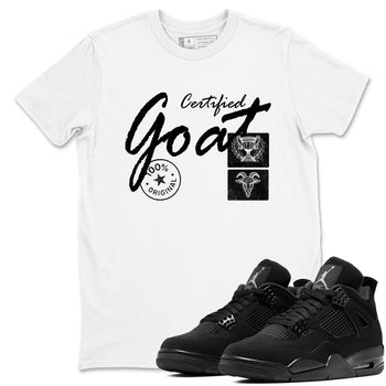 Best Sneakerfit graphic tee – Sneaker Tees To Match Air Jordan 4 Retro Black Cat Sneakers – Certified Goat Tee White 1