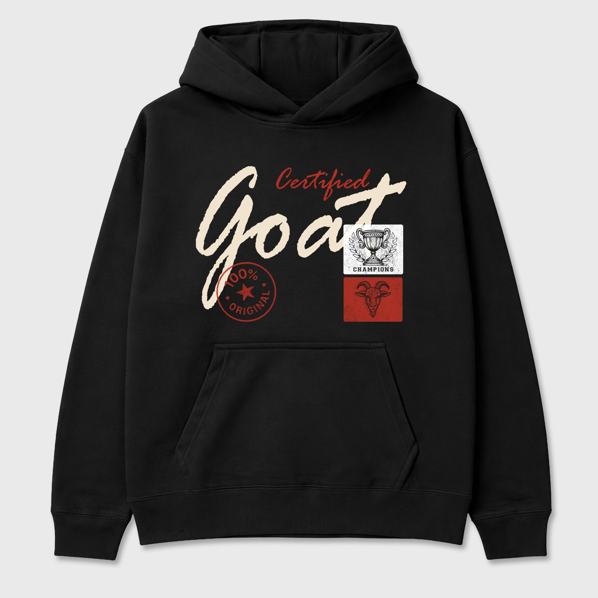 Certified Goat Graphic T-Shirt sneaker match tee designed for the Air Jordan 4 Brick After Brick, featuring coordinated color options for a perfect streetwear match. Black 2 shirt.