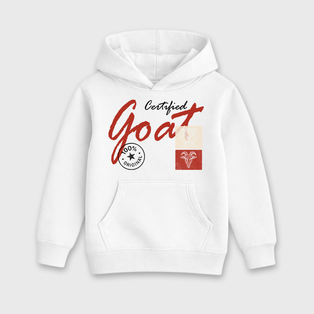 Certified Goat affordable baby and kids t-shirt designed to match the Air Jordan 4 Brick After Brick, featuring coordinated White 2 options for the perfect little sneakerhead streetwear look.