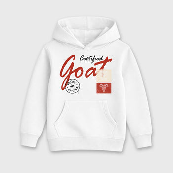Certified Goat affordable baby and kids t-shirt designed to match the Air Jordan 4 Brick After Brick, featuring coordinated White 2 options for the perfect little sneakerhead streetwear look.