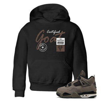 Sneaker match tees – Sneaker Tees To Match Air Jordan 4 Cave Stone Shoes – Certified Goat Kids T-Shirt Black 1