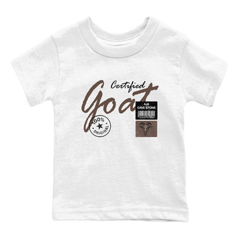 Sneaker match tees – Sneaker Tees To Match Air Jordan 4 Cave Stone Shoes – Certified Goat Kids T-Shirt White 2