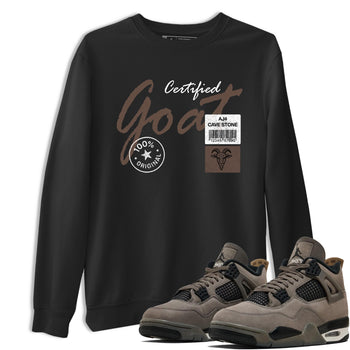 Sneaker match tees – Sneaker Tees To Match Air Jordan 4 Cave Stone Shoes – Certified Goat Tee Black 1
