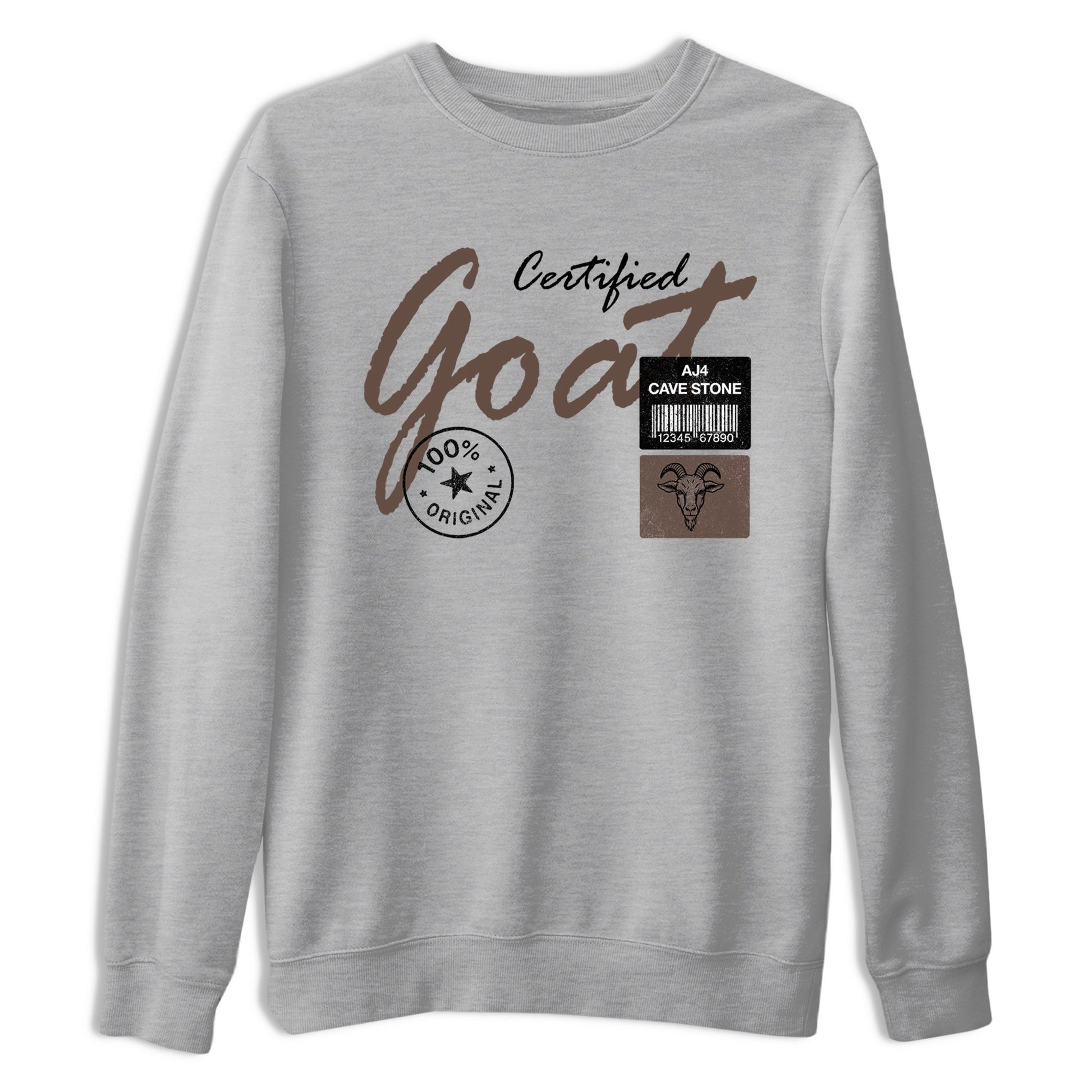 Sneaker match tees – Sneaker Tees To Match Air Jordan 4 Cave Stone Shoes – Certified Goat Tee Heather Grey 2