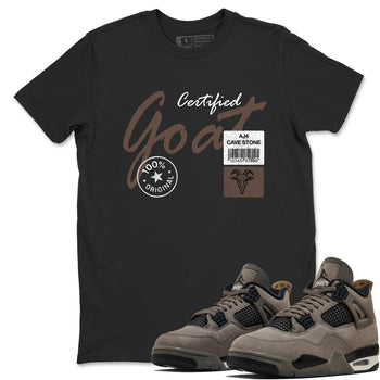 Sneaker match tees – Sneaker Tees To Match Air Jordan 4 Cave Stone Shoes – Certified Goat Tee Black 1