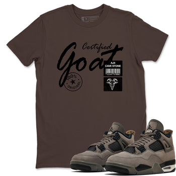 Sneaker match tees – Sneaker Tees To Match Air Jordan 4 Cave Stone Shoes – Certified Goat Tee Dark Chocolate 1
