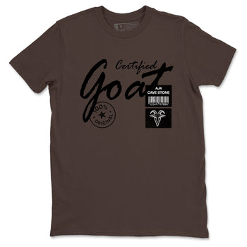 Sneaker match tees – Sneaker Tees To Match Air Jordan 4 Cave Stone Shoes – Certified Goat Tee Dark Chocolate 2