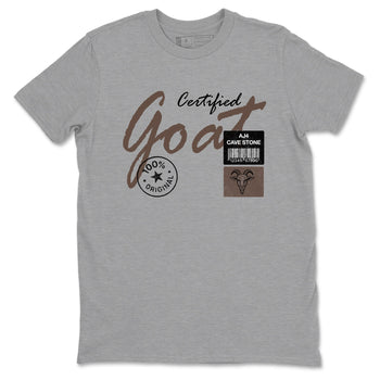 Sneaker match tees – Sneaker Tees To Match Air Jordan 4 Cave Stone Shoes – Certified Goat Tee Heather Grey 2