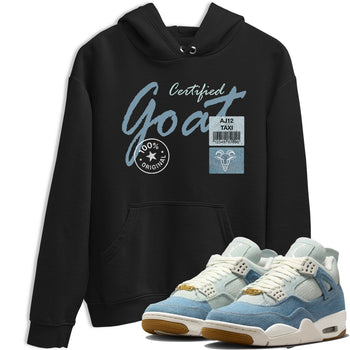 Sneaker match tees – Sneaker Tees To Match 4s Worn Blue Air Jordan 4 Denim Shoes – Certified Goat Tee Black 1