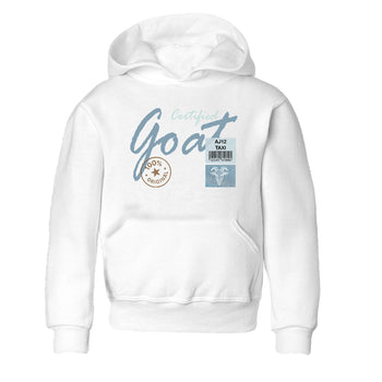 Sneaker match tees – Sneaker Tees To Match 4s Worn Blue Air Jordan 4 Denim Shoes – Certified Goat Kids T-Shirt White 2
