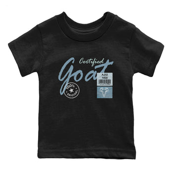 Sneaker match tees – Sneaker Tees To Match 4s Worn Blue Air Jordan 4 Denim Shoes – Certified Goat Kids T-Shirt Black 2